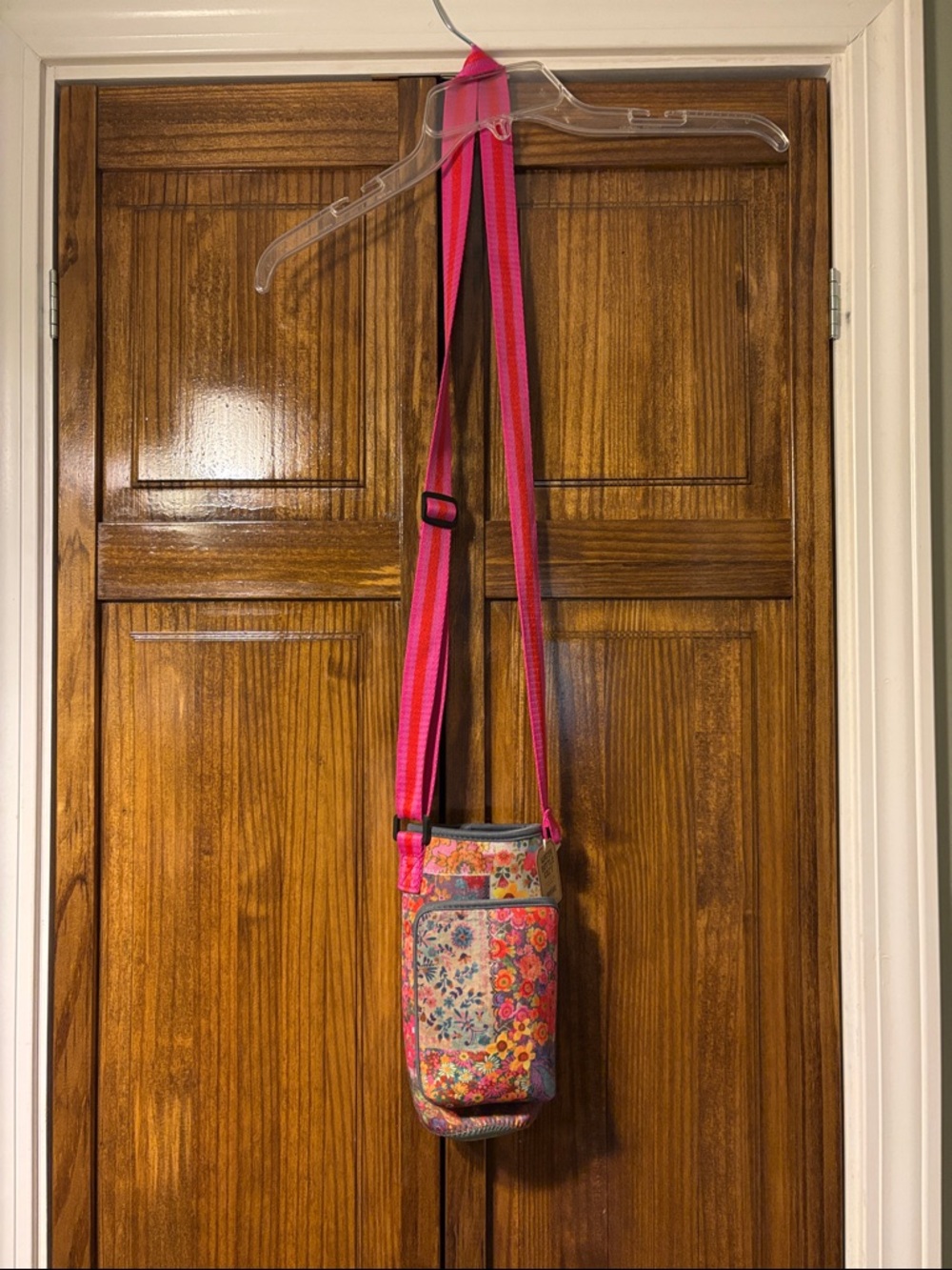 Natural Life Floral Crossbody Water Bottle Cozy